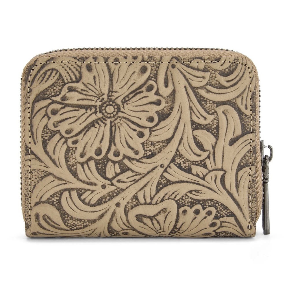 Wrangler Tooled Zip-Around Wallet Khaki - Picture 5 of 6